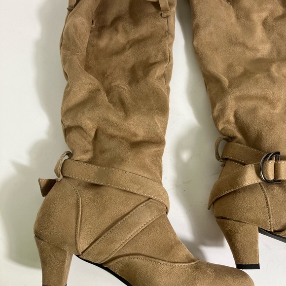 Vero Cuoio Women’s Tan Suade Dress Heeled Boots - Picture 7 of 11